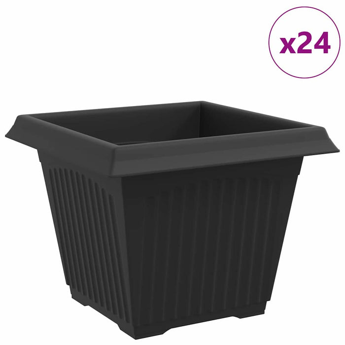 Vază pătrată pentru flori 24 pcs Negru 28,5 x 28,5 x 22 cm - WALTI WALTI