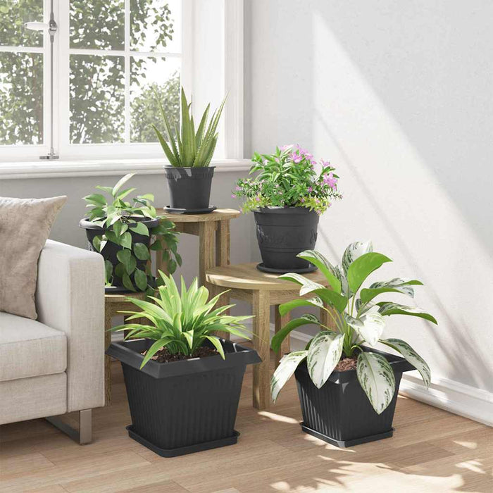 Vază pătrată pentru flori 24 pcs Negru 33 x 33 x 26 cm Plastic - WALTI WALTI