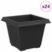 Vază pătrată pentru flori 24 pcs Negru 33 x 33 x 26 cm Plastic - WALTI WALTI