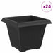Vază pătrată pentru flori 24 pcs Negru 38 x 38 x 30 cm Plastic - WALTI WALTI