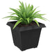 Vază pătrată pentru flori 24 pcs Negru 38 x 38 x 30 cm Plastic - WALTI WALTI