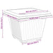 Vază pătrată pentru flori 24 pcs Negru 43 x 43 x 33,5 cm - WALTI WALTI