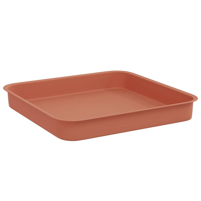 Tavă Pătrată pentru Flori 6 pcs Roșu cărămidă 15 x 15 x 2 cm - WALTI WALTI