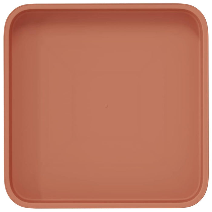 Tavă Pătrată pentru Flori 6 pcs Roșu cărămidă 15 x 15 x 2 cm - WALTI WALTI