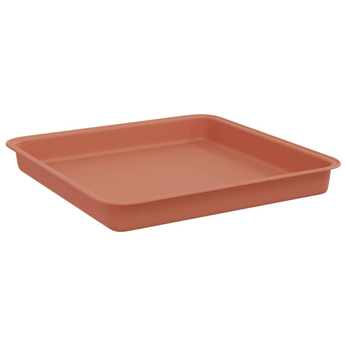 Tavă Pătrată pentru Flori 6 pcs Roșu cărămidă 18 x 18 x 2 cm - WALTI WALTI