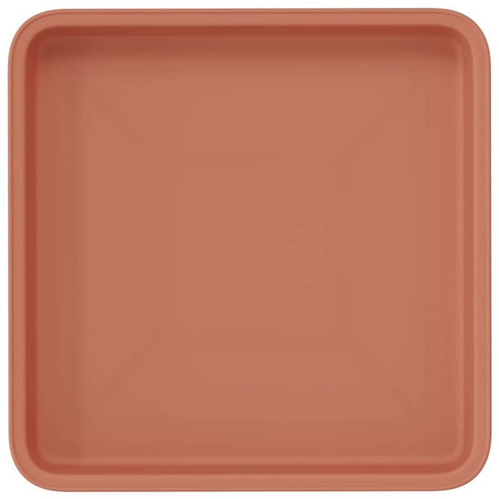 Tavă Pătrată pentru Flori 6 pcs Roșu cărămidă 18 x 18 x 2 cm - WALTI WALTI