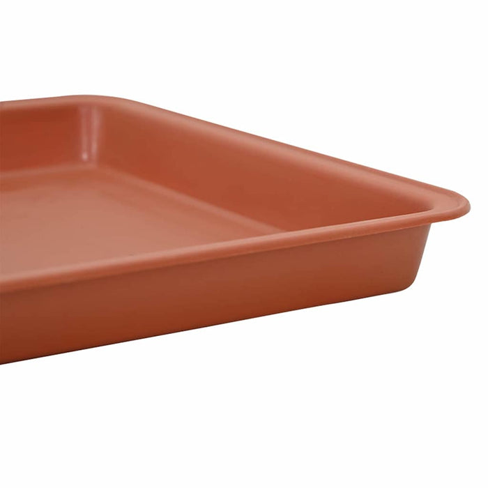 Tavă Pătrată pentru Flori 6 pcs Roșu cărămidă 21 x 21 x 2 cm - WALTI WALTI