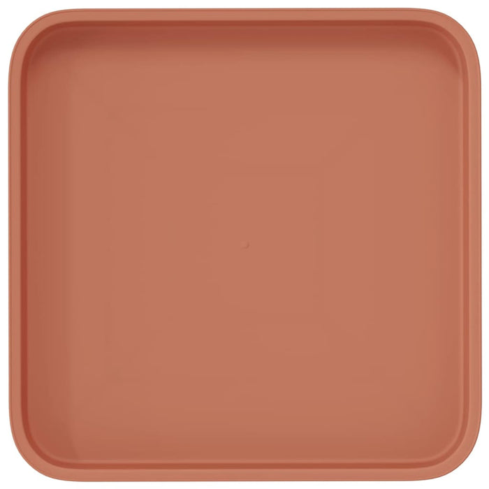 Tavă Pătrată pentru Flori 6 pcs Roșu cărămidă 21 x 21 x 2 cm - WALTI WALTI