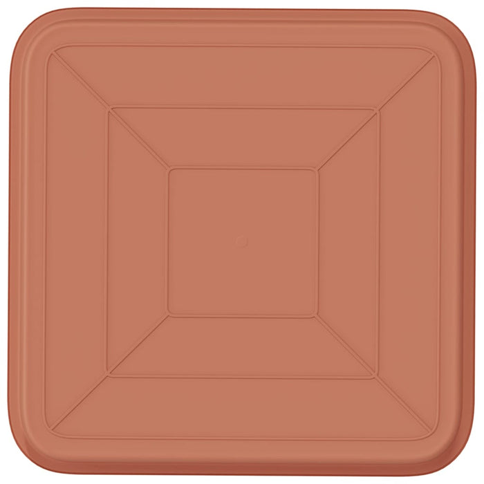 Tavă Pătrată pentru Flori 6 pcs Roșu cărămidă 32 x 32 x 2,5 cm - WALTI WALTI