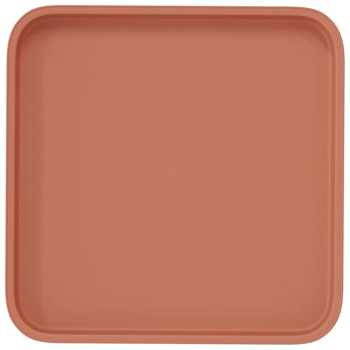 Tavă Pătrată pentru Flori 6 pcs Roșu cărămidă 32 x 32 x 2,5 cm - WALTI WALTI