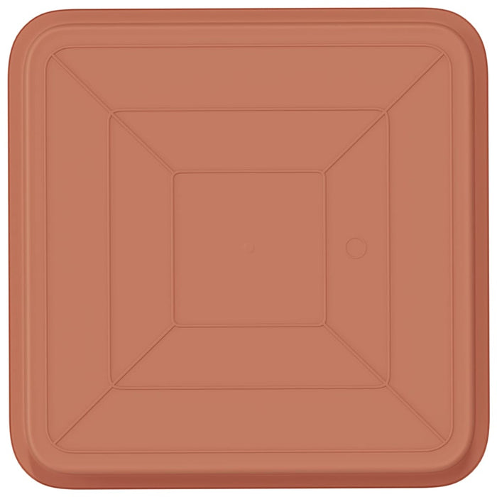 Tavă Pătrată pentru Flori 6 pcs Roșu cărămidă 36 x 36 x 2.5 cm - WALTI WALTI