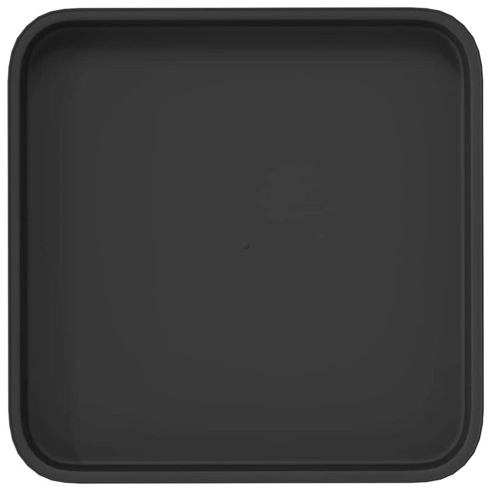 Tavă Pătrată pentru Flori 6 pcs Negru 25,5 x 25,5 x 2,5 cm - WALTI WALTI