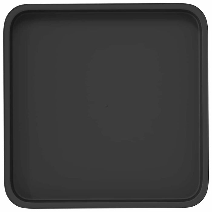 Tavă Pătrată pentru Flori 6 pcs Negru 36 x 36 x 2.5 cm Plastic - WALTI WALTI