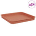 Tavă Pătrată pentru Flori 24 pcs Roșu cărămidă 21 x 21 x 2 cm - WALTI WALTI
