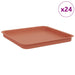 Tavă Pătrată pentru Flori 24 pcs Roșu cărămidă 36 x 36 x 2.5 cm - WALTI WALTI