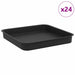 Tavă Pătrată pentru Flori 24 pcs Negru 15 x 15 x 2 cm Plastic - WALTI WALTI