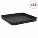 Tavă Pătrată pentru Flori 24 pcs Negru 21 x 21 x 2 cm Plastic - WALTI WALTI