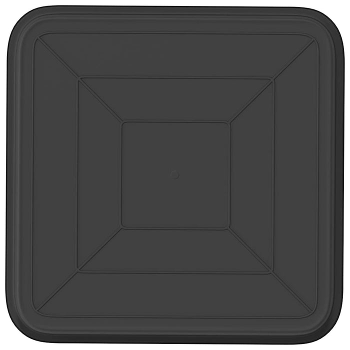 Tavă Pătrată pentru Flori 24 pcs Negru 32 x 32 x 2,5 cm Plastic - WALTI WALTI