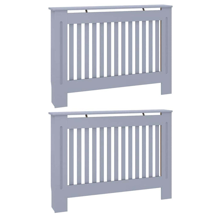 Capac pentru radiator 2 pcs Gri 112 x 19 x 81,5cm Lemn compozit - WALTI WALTI