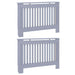 Capac pentru radiator 2 pcs Gri 112 x 19 x 81,5cm Lemn compozit - WALTI WALTI