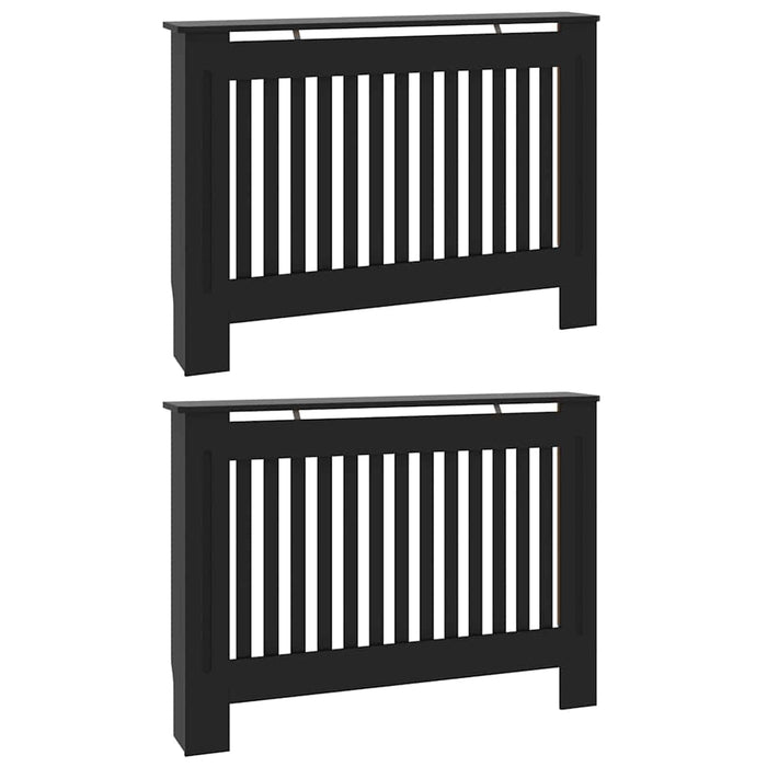 Capac pentru radiator 2 pcs Negru 112 x 19 x 81,5cm - WALTI WALTI