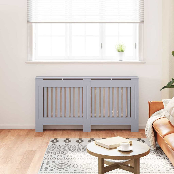 Capac pentru radiator 2 pcs Gri 152 x 19 x 81,5cm Lemn compozit - WALTI WALTI