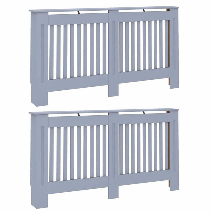 Capac pentru radiator 2 pcs Gri 152 x 19 x 81,5cm Lemn compozit - WALTI WALTI