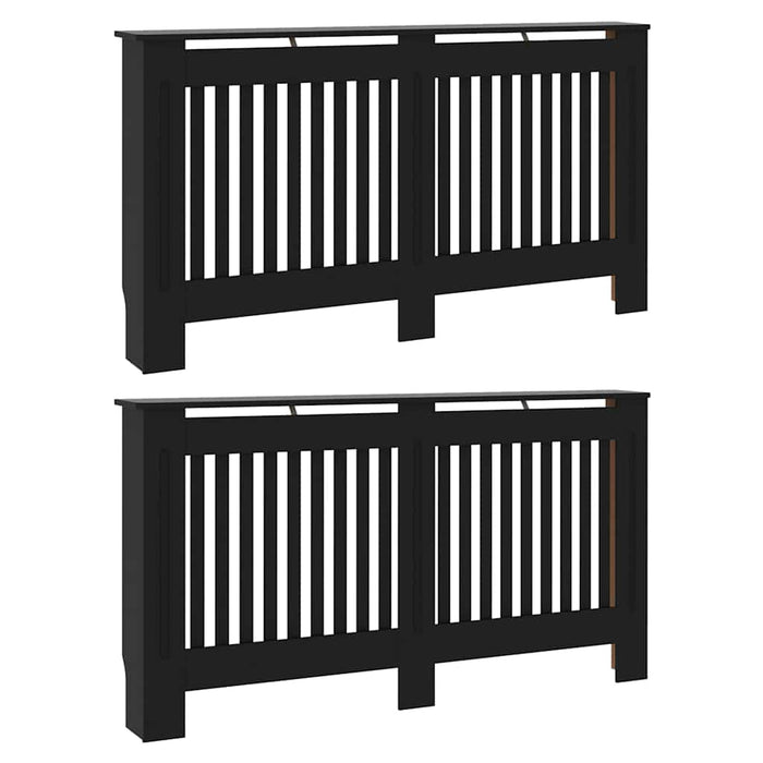 Capac pentru radiator 2 pcs Negru 152 x 19 x 81,5 cm WALTI