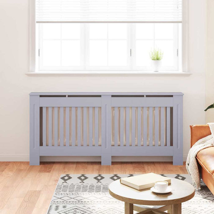 Capac pentru radiator 2 pcs Gri 172 x 19 x 81,5cm Lemn compozit - WALTI WALTI
