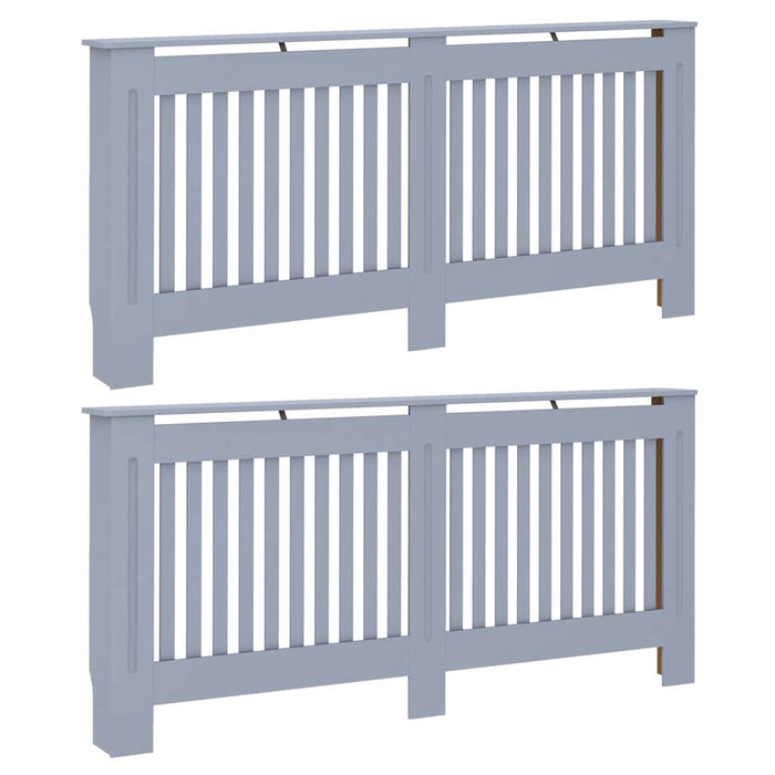 Capac pentru radiator 2 pcs Gri 172 x 19 x 81,5cm Lemn compozit - WALTI WALTI