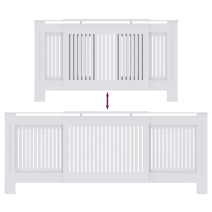 Capac pentru radiator 2 pcs Alb 205 x 20,5 x 81,5cm - WALTI WALTI