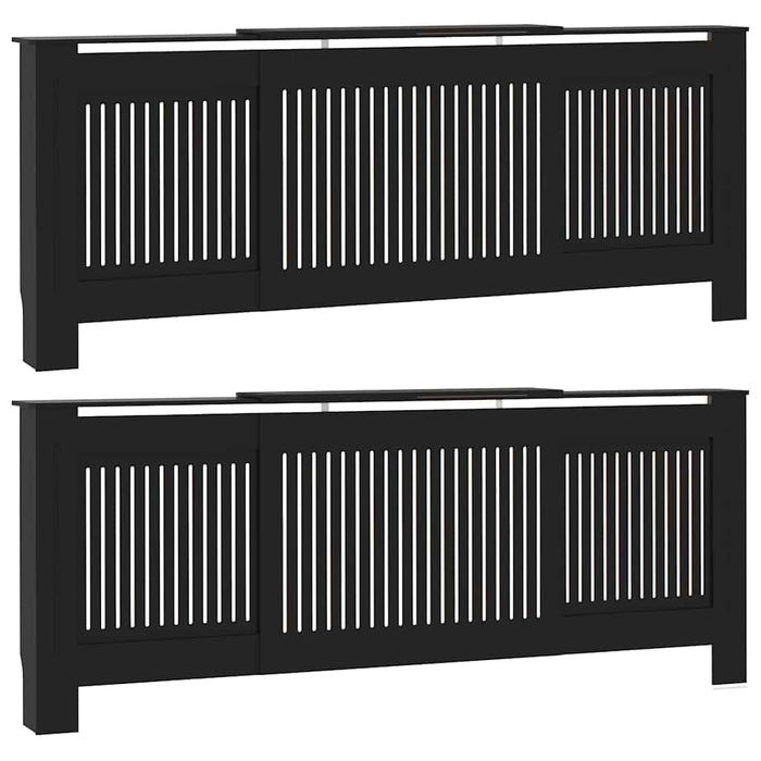 Capac pentru radiator 2 pcs Negru 205 x 20,5 x 81,5cm - WALTI WALTI