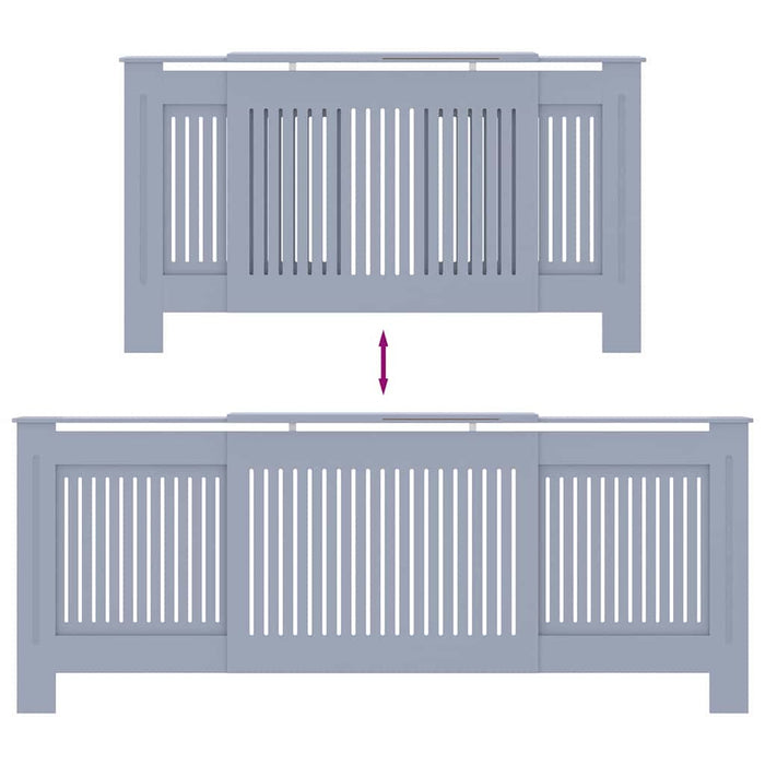 Capac pentru radiator 2 pcs Gri 205 x 20,5 x 81,5cm - WALTI WALTI