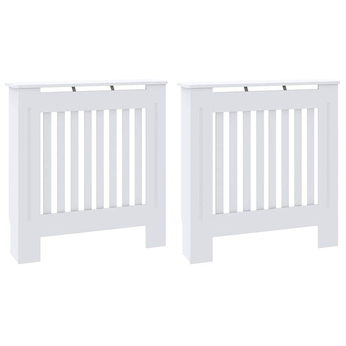 Capac pentru radiator 2 pcs Alb 78 x 19 x 81,5cm Lemn compozit - WALTI WALTI