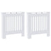 Capac pentru radiator 2 pcs Alb 78 x 19 x 81,5cm Lemn compozit - WALTI WALTI
