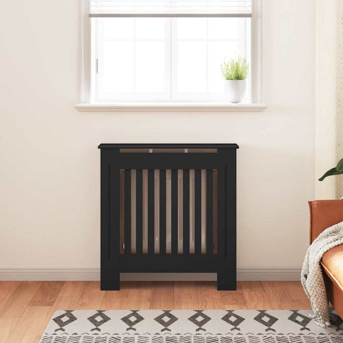 Capac pentru radiator Negru 78 x 19 x 81,5cm Lemn compozit - WALTI WALTI