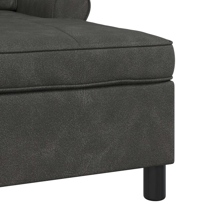 șezlong de relaxare cu pernă Negru 91 x 157 x 91 cm PU antic - WALTI WALTI