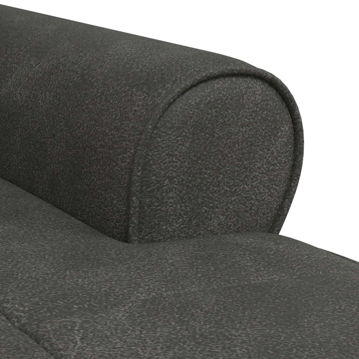 șezlong de relaxare cu pernă Negru 91 x 157 x 91 cm PU antic - WALTI WALTI