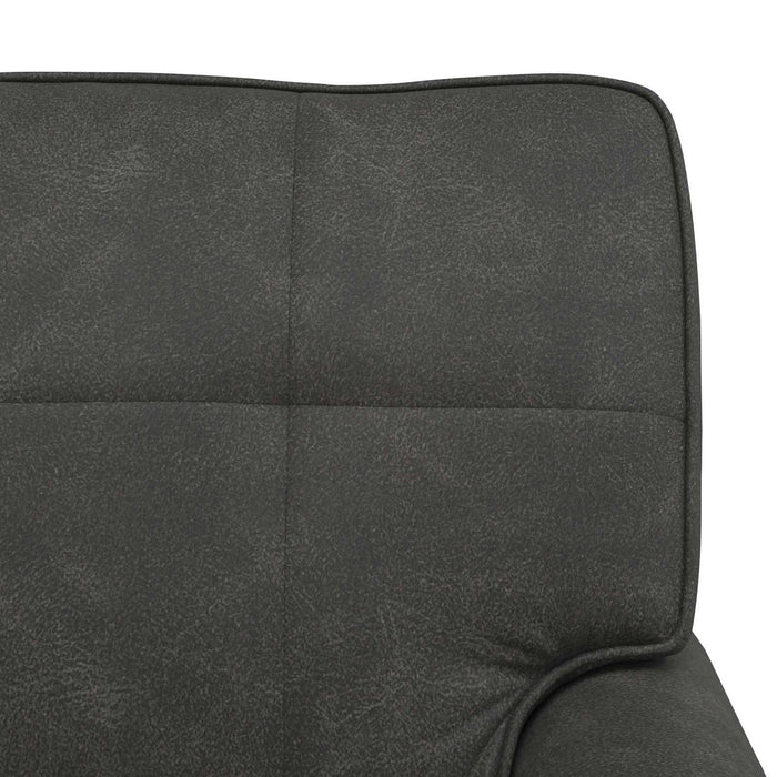 șezlong de relaxare cu pernă Negru 91 x 157 x 91 cm PU antic - WALTI WALTI