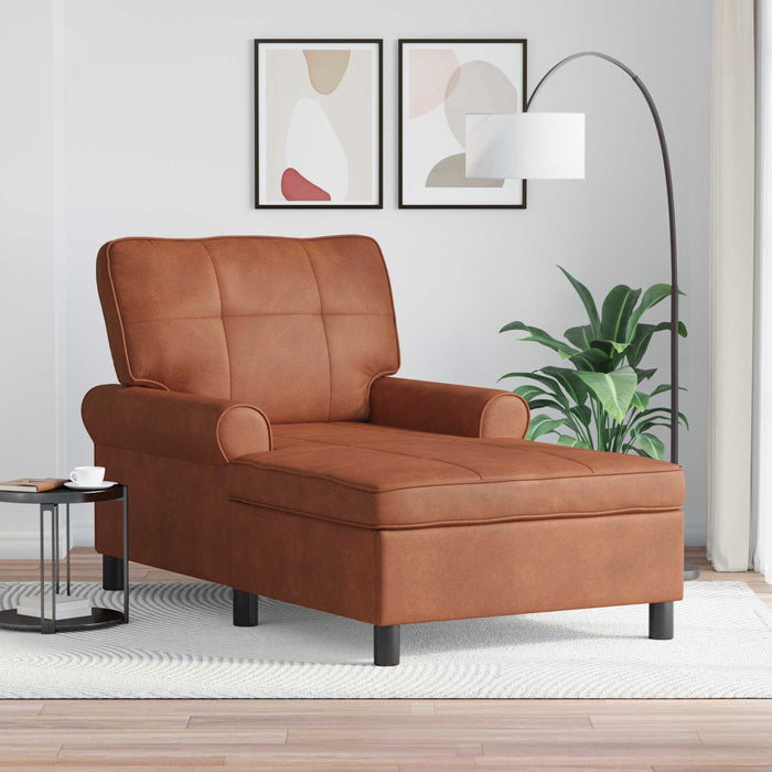 șezlong de relaxare cu pernă Maro 91 x 157 x 91 cm PU antic - WALTI WALTI