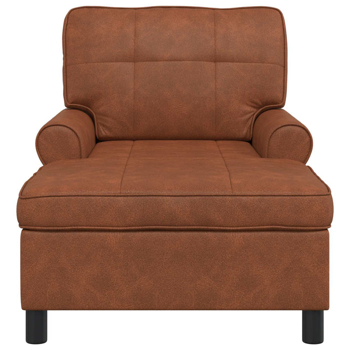 șezlong de relaxare cu pernă Maro 91 x 157 x 91 cm PU antic - WALTI WALTI