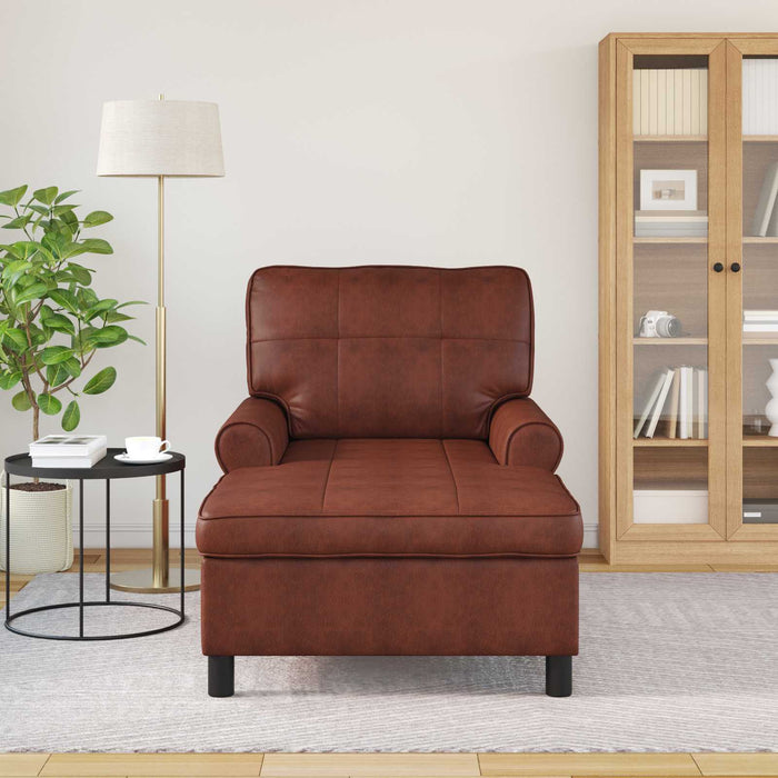 șezlong de relaxare Maro Lucios 91 x 157 x 91 cm PU antic - WALTI WALTI