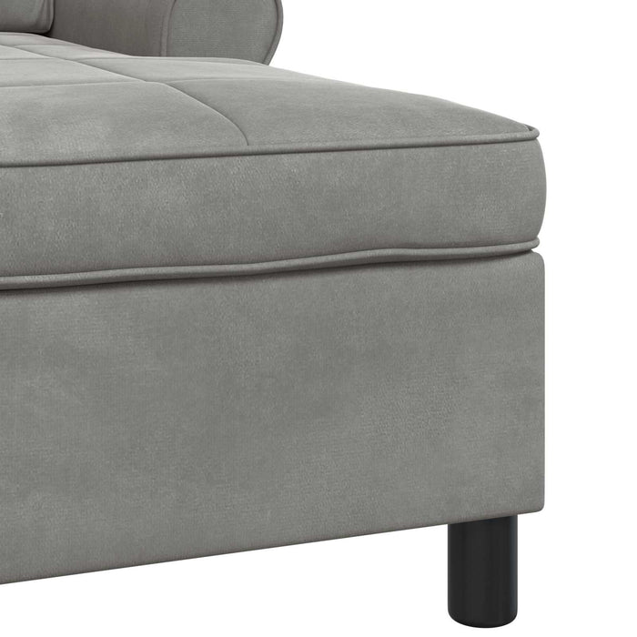 șezlong de relaxare Gri deschis 91 x 157 x 91 cm Catifea - WALTI WALTI