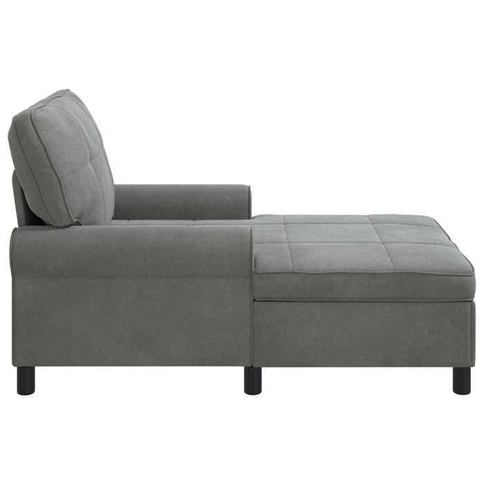 șezlong de relaxare Gri închis 91 x 157 x 91 cm Catifea - WALTI WALTI