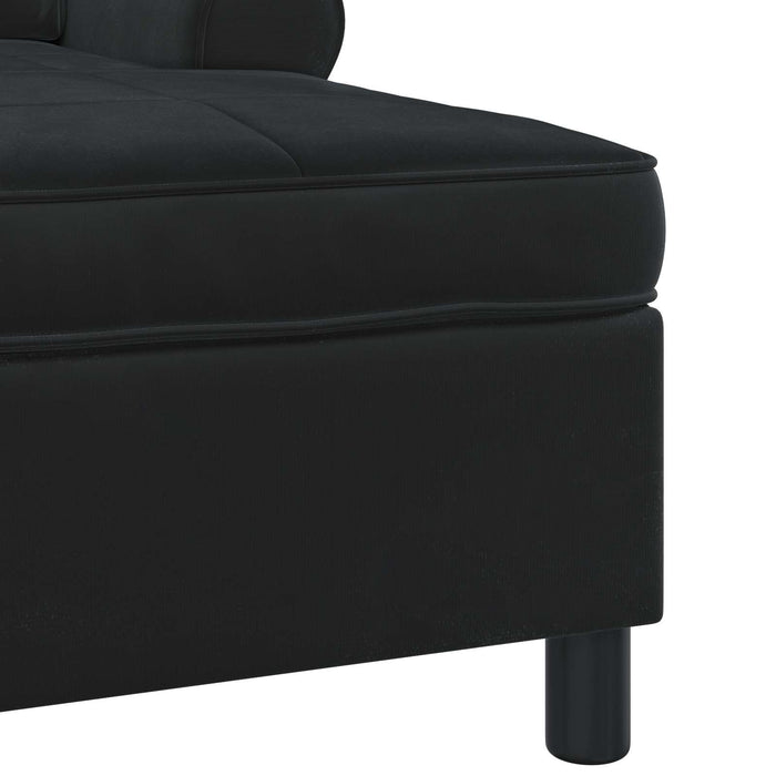 șezlong de relaxare cu pernă Negru 91 x 157 x 91 cm Catifea - WALTI WALTI