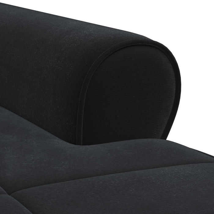 șezlong de relaxare cu pernă Negru 91 x 157 x 91 cm Catifea - WALTI WALTI