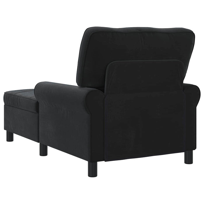 șezlong de relaxare cu pernă Negru 91 x 157 x 91 cm Catifea - WALTI WALTI