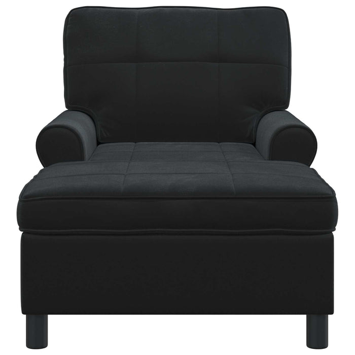 șezlong de relaxare cu pernă Negru 91 x 157 x 91 cm Catifea - WALTI WALTI