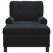 șezlong de relaxare cu pernă Negru 91 x 157 x 91 cm Catifea - WALTI WALTI