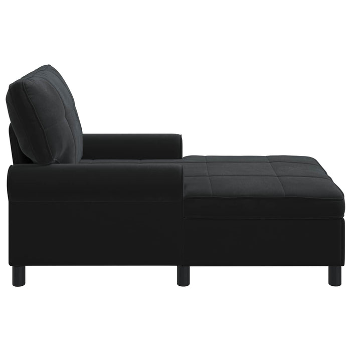 șezlong de relaxare cu pernă Negru 91 x 157 x 91 cm Catifea - WALTI WALTI